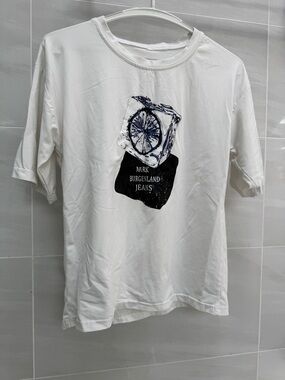 Mark Burgenland Jeans White Graphic Tee